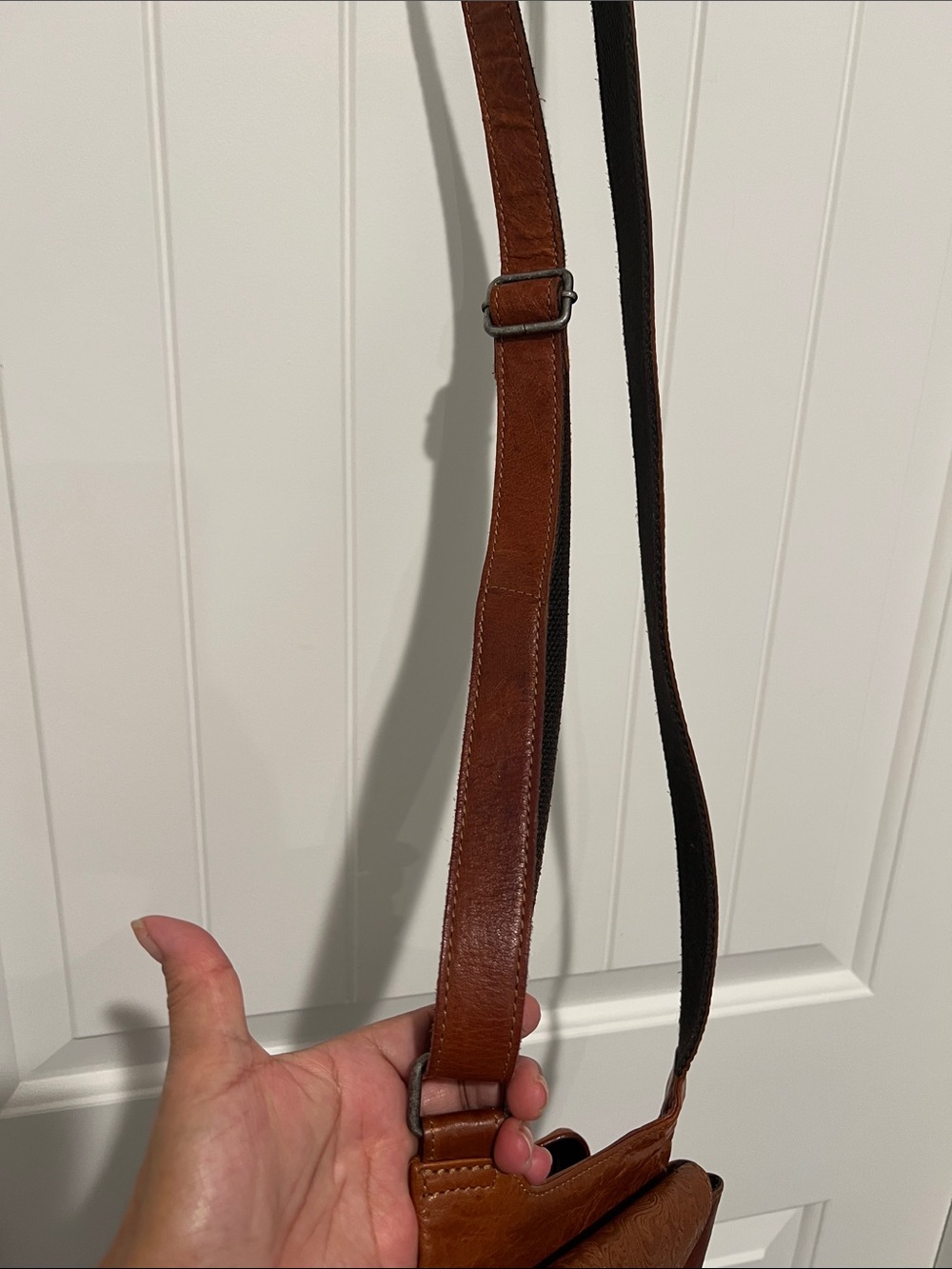 Jack George women brown leather crossbody bag. - Picture 10 of 14